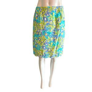 Lilly Pulitzer Sweet Blue Crabby White Label Skirt Size 8
